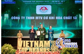 Công ty TNHH Một thành viên Cơ khí Hóa chất 13 (Nhà máy Z113) chính thức được vinh danh trong Top 10 - Thương hiệu Hàng đầu Việt Nam 2025